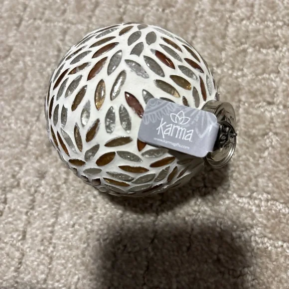 Karma Mosaic Glass Ornament 3” - Picture 2 of 2